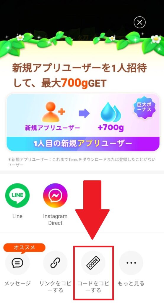 Temuの招待コード